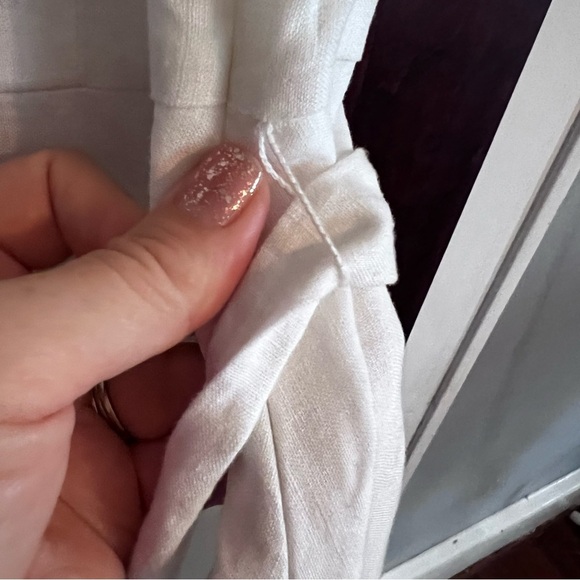 NWOT Talbots 100% Linen Eyelet Sleeveless Midi Dress in White size 10 - Picture 6 of 12